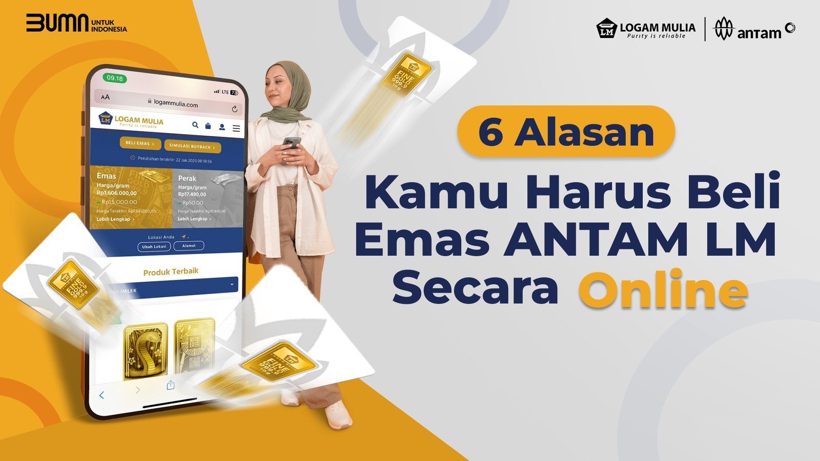 Enam Alasan Kamu Harus Beli Emas ANTAM LM Secara Online
